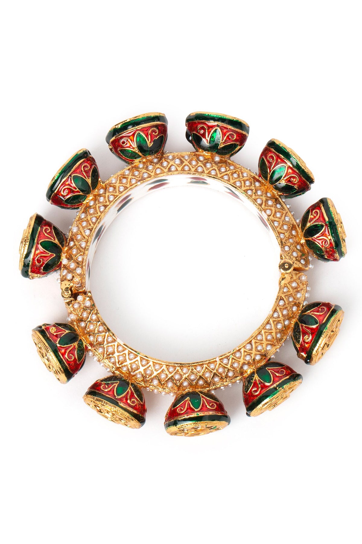 Handcrafted Rajwada Meenakari Kundan Pacheli Bangle 