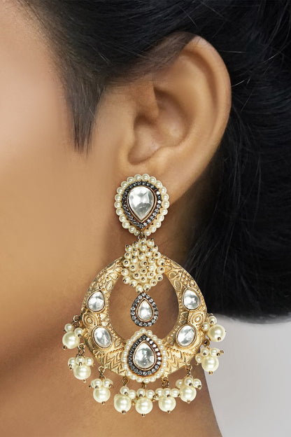 Kundan Bead Drop Danglers 