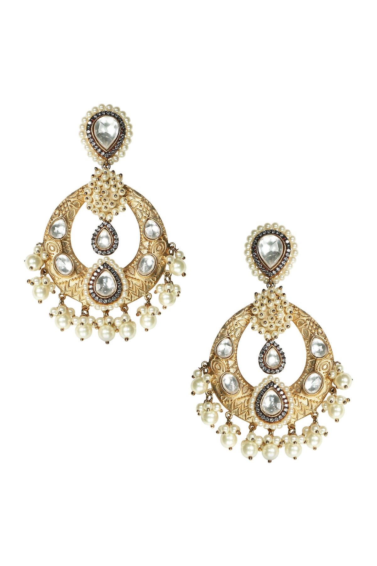 Kundan Bead Drop Danglers 