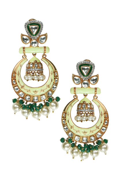  Kundan Meenakari Chandbalis 