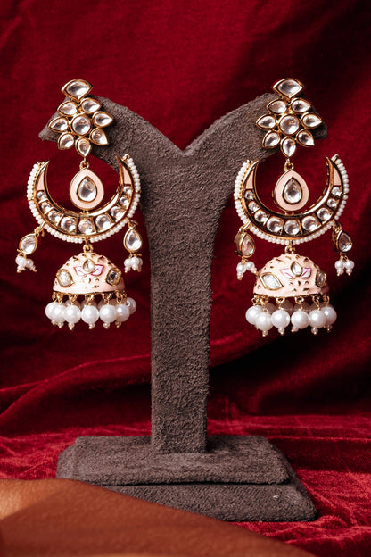 Kundan Bead Drop Chandbalis 