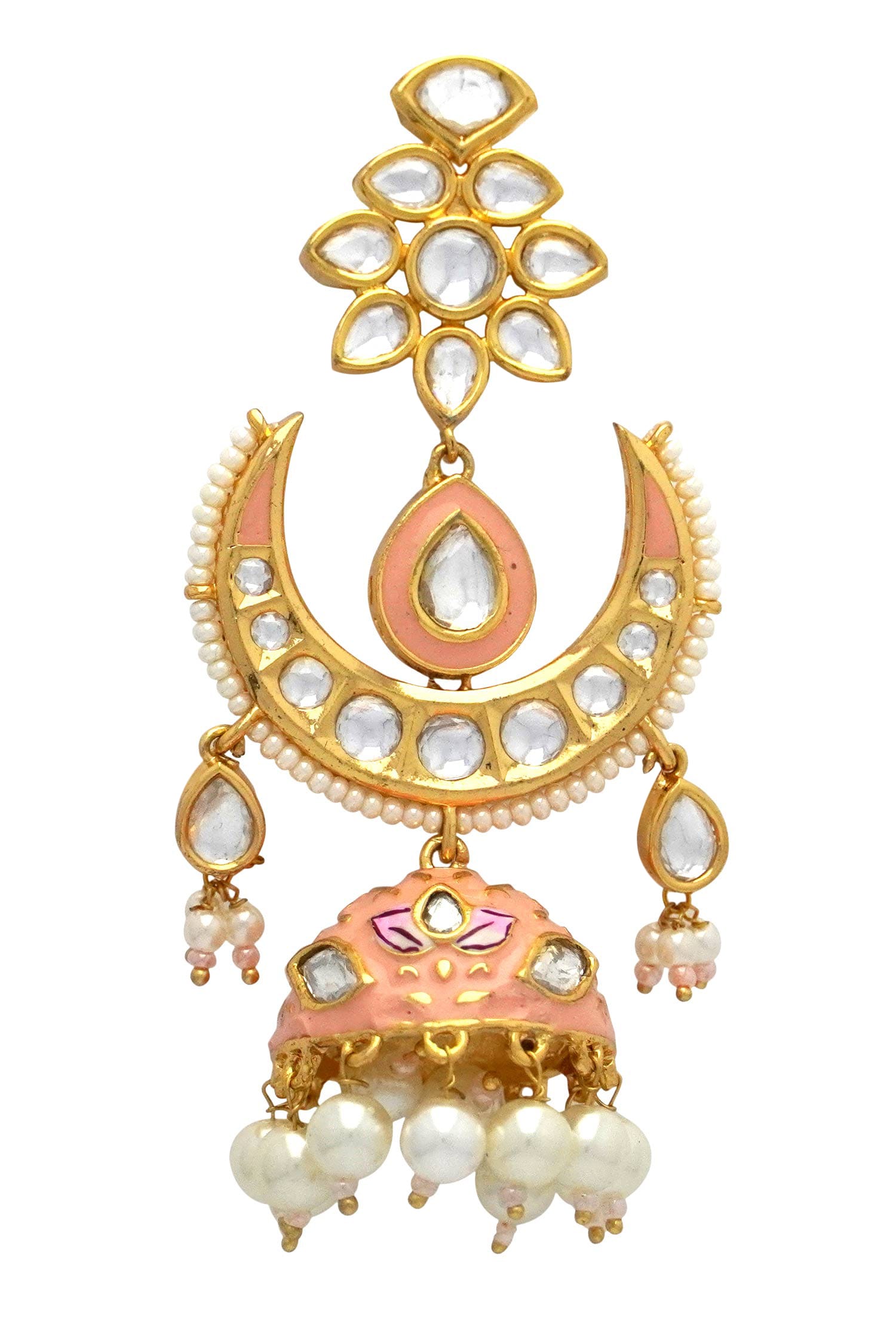 Kundan Bead Drop Chandbalis 