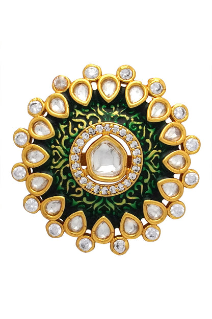 Meenakari Kundan Stud Earrings 
