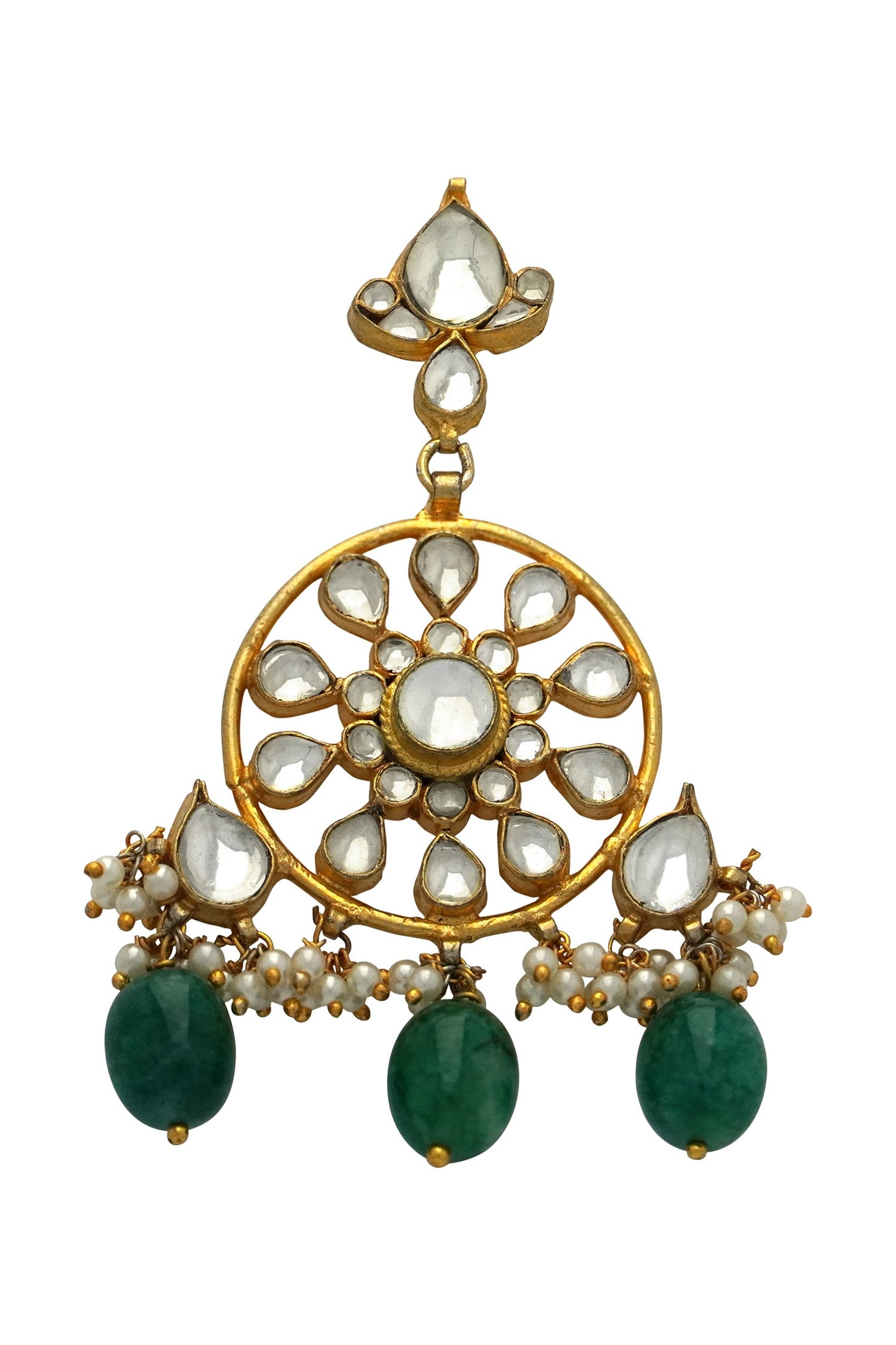 Kundan Pearl Drop Danglers 
