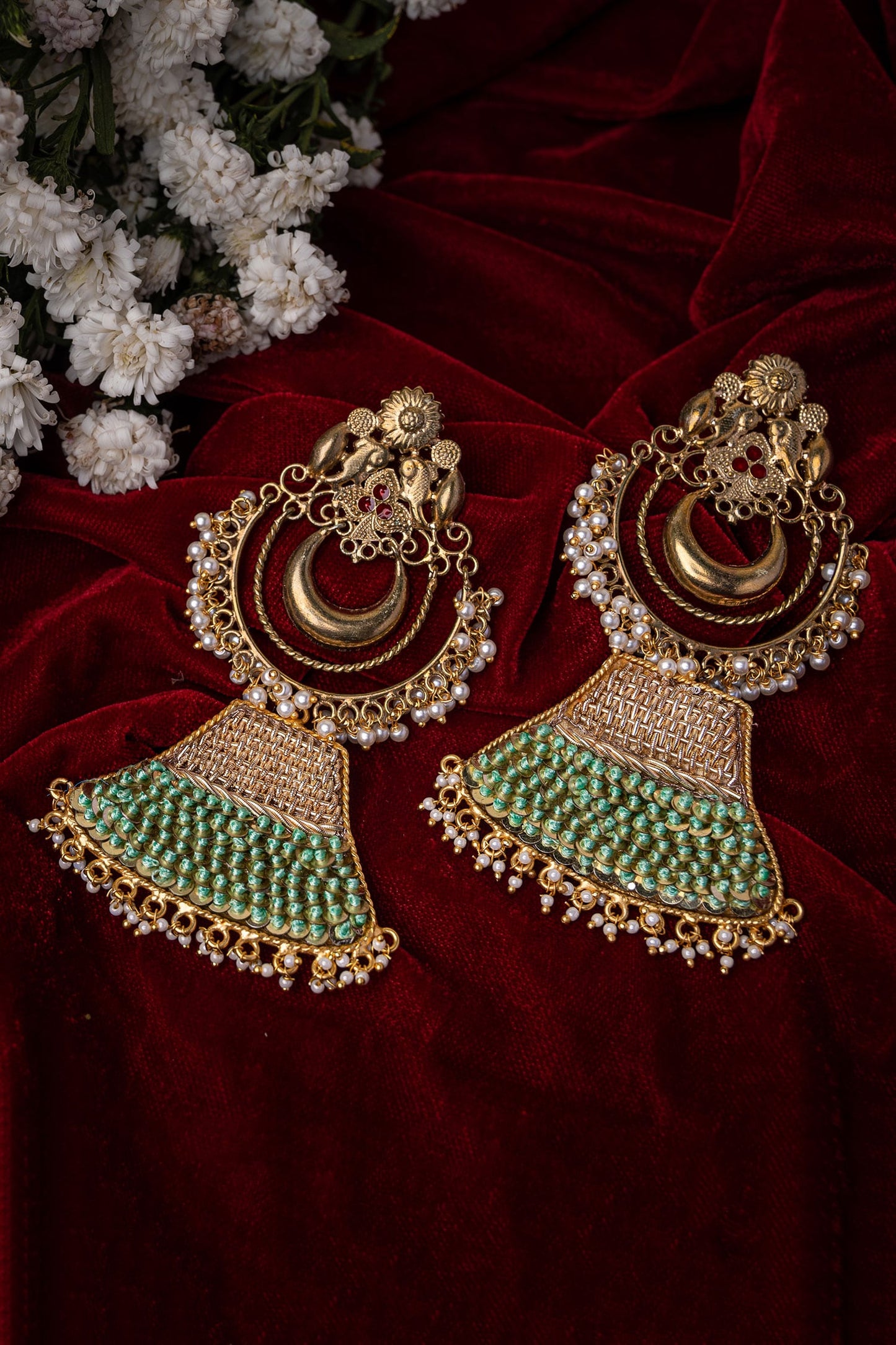 Bead Chandbali Danglers 