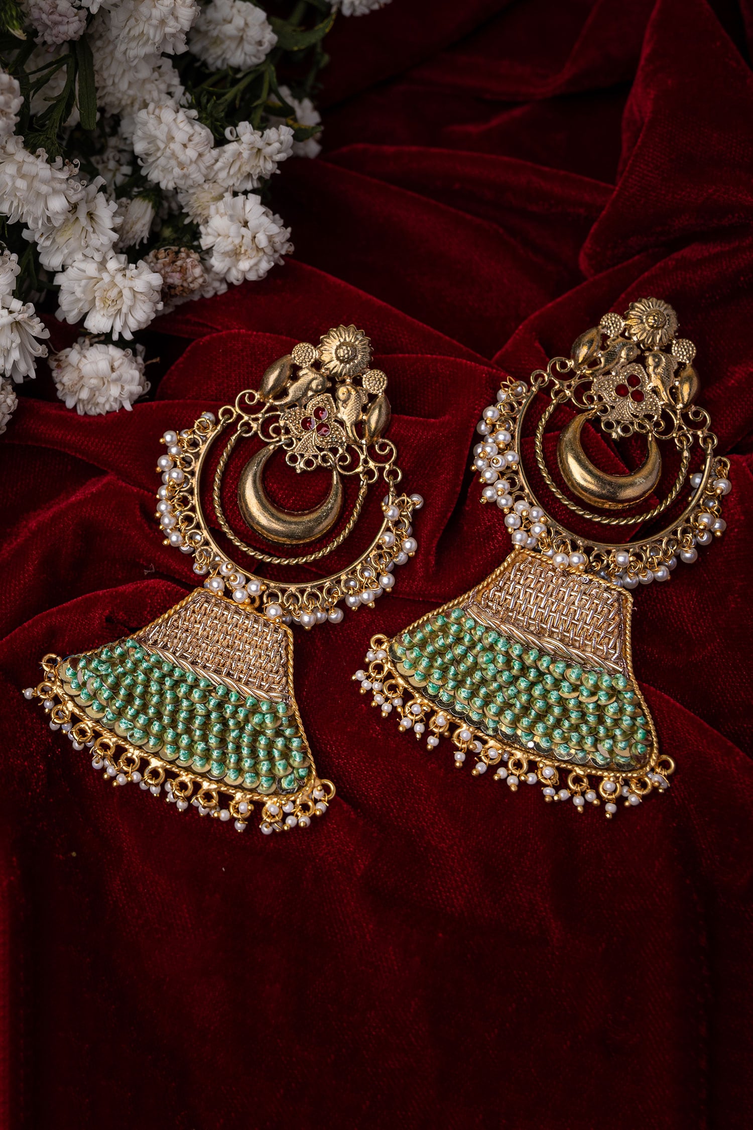 Bead Chandbali Danglers 