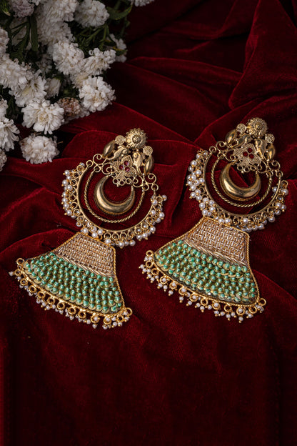 Bead Chandbali Danglers 