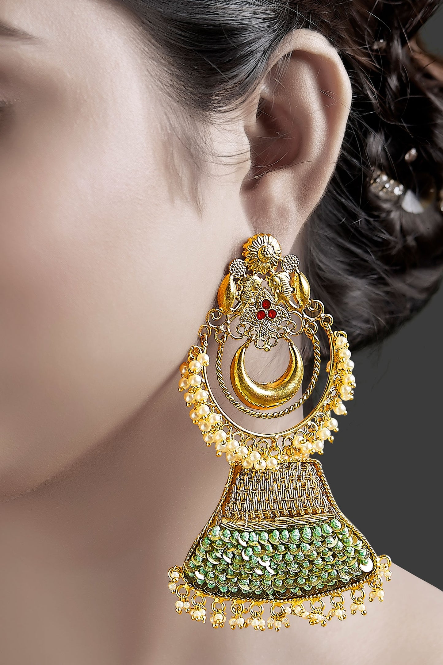 Bead Chandbali Danglers 