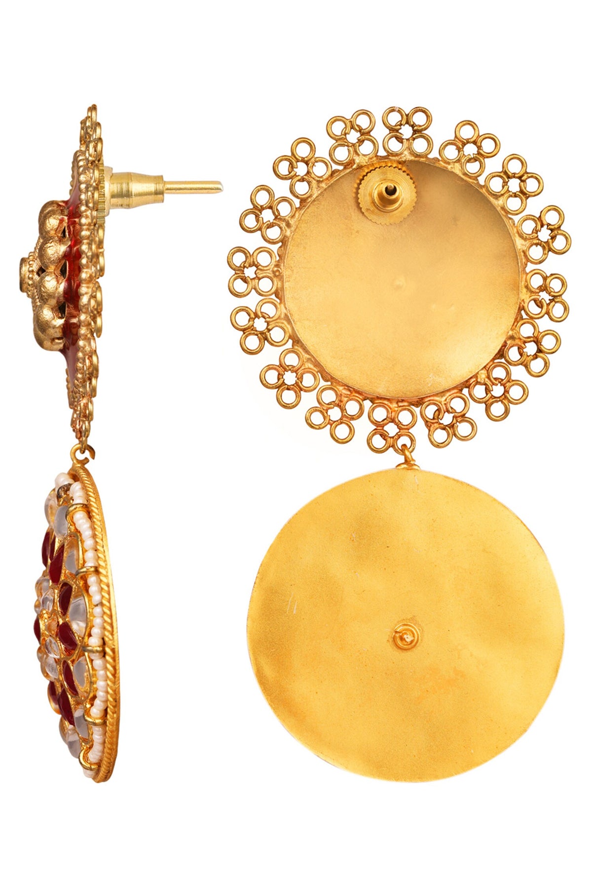 Meenakari Kundan Danglers 