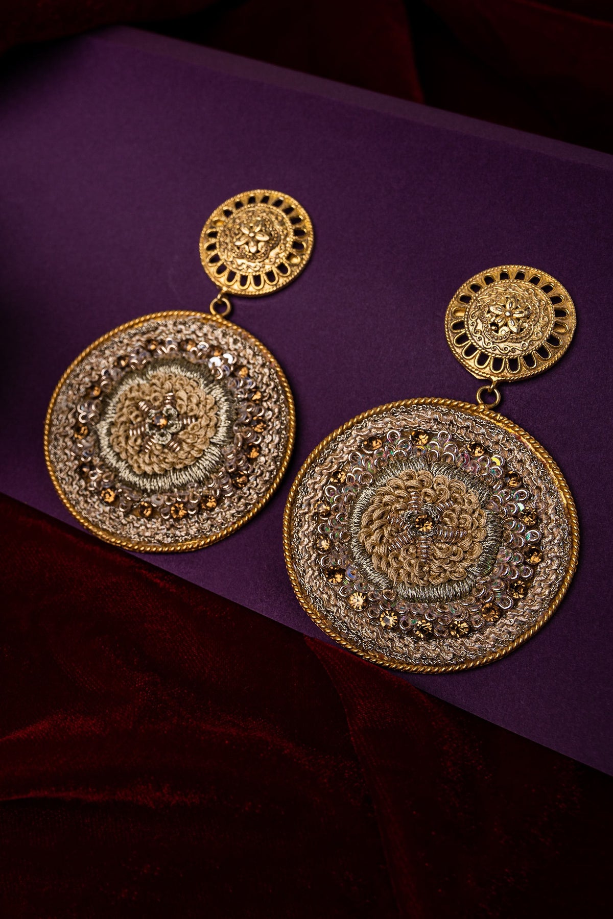 Hand Embroidered Danglers 