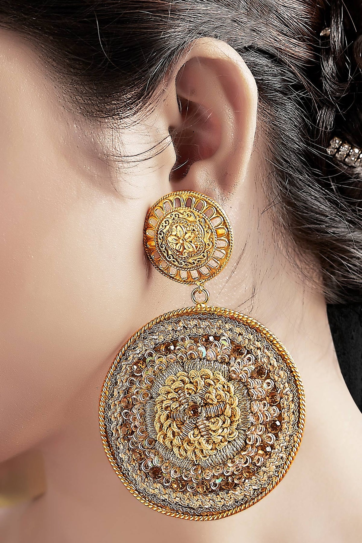Hand Embroidered Danglers 
