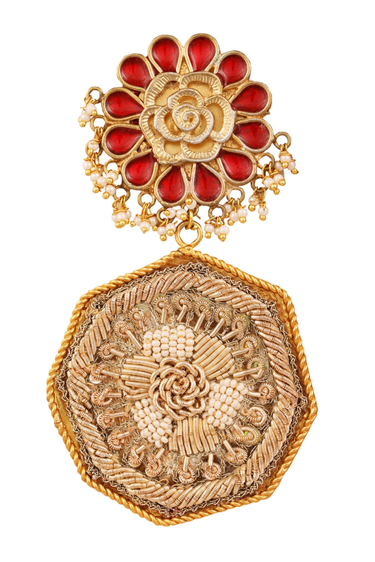 Meenakari Floral Danglers 