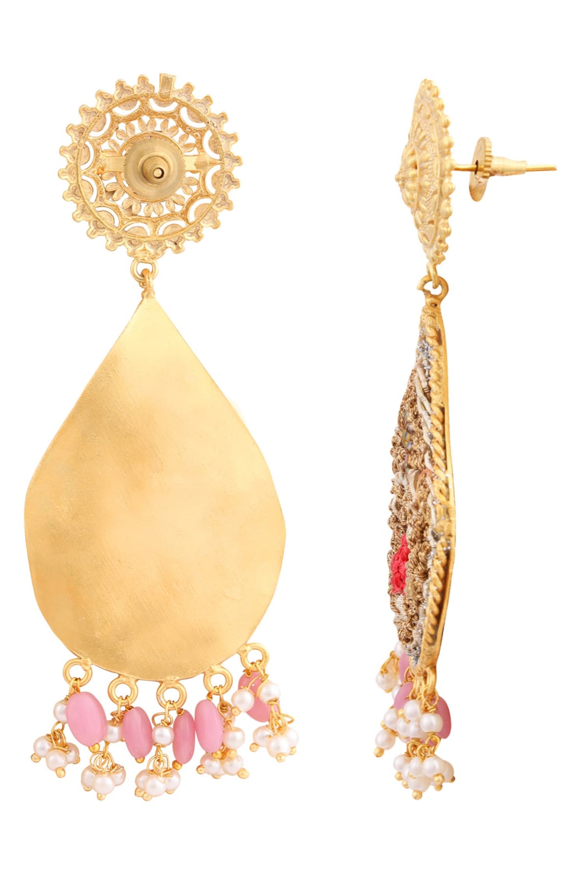 Embroidered Dangler Earrings 