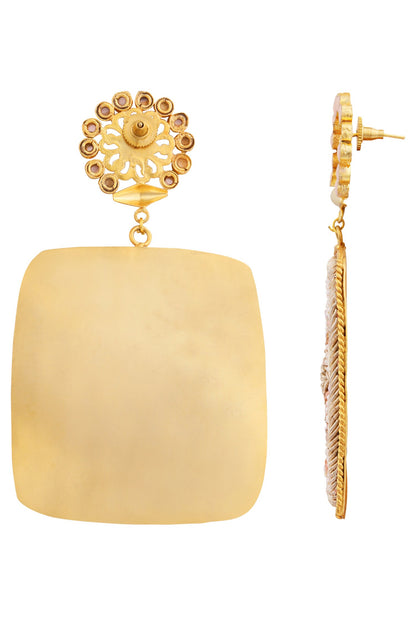Embroidered Dangler Earrings 