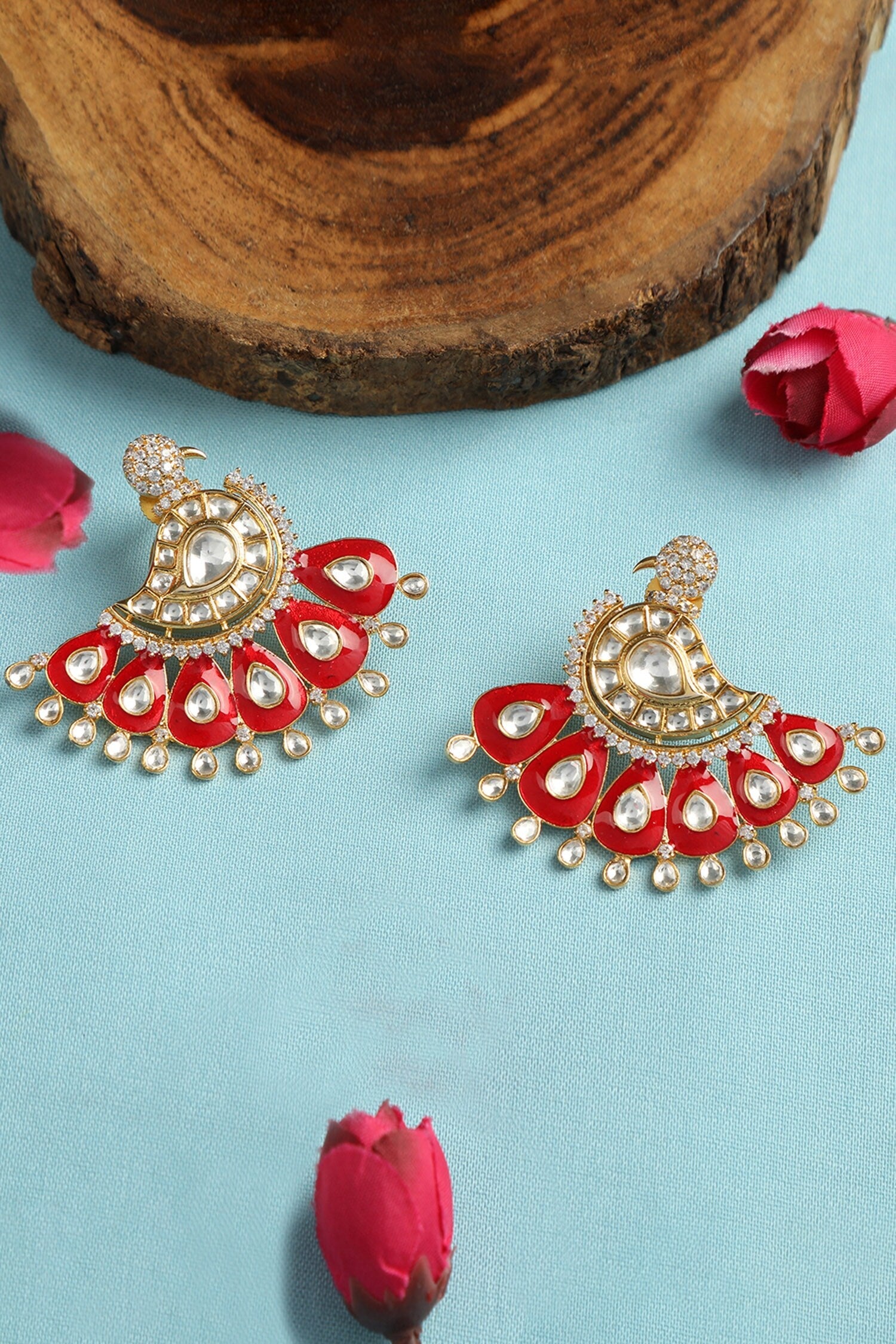 Peacock Shape Stud Earrings 