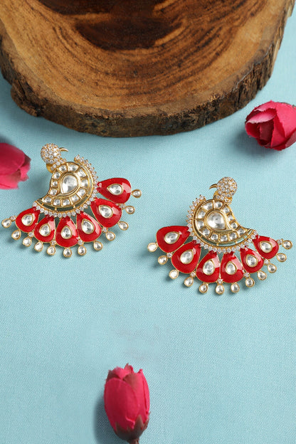 Peacock Shape Stud Earrings 