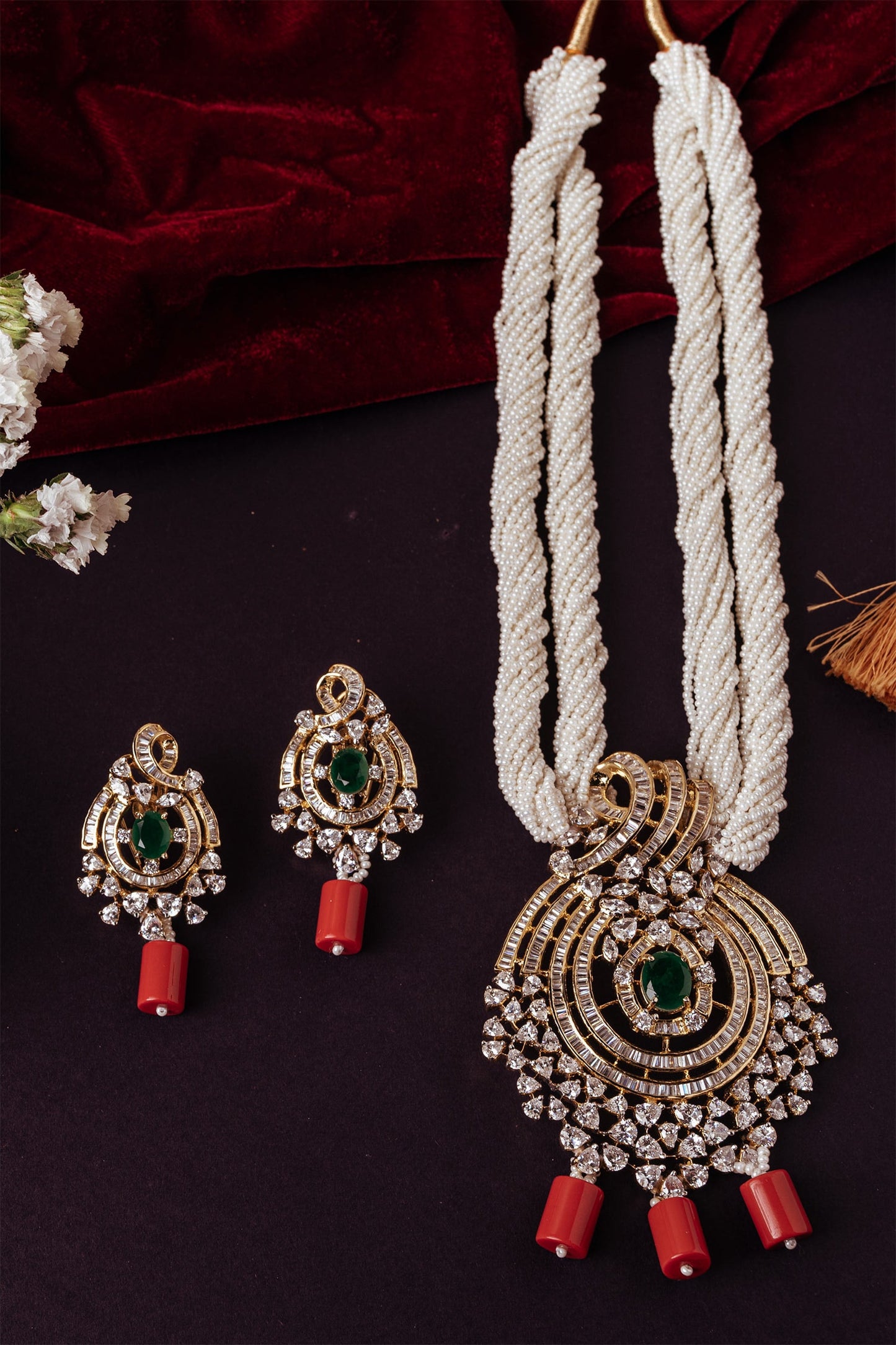 Multistrand Beaded Necklace Set 