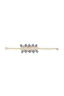 Gold Finish Bracelet With Cubic Zirconia