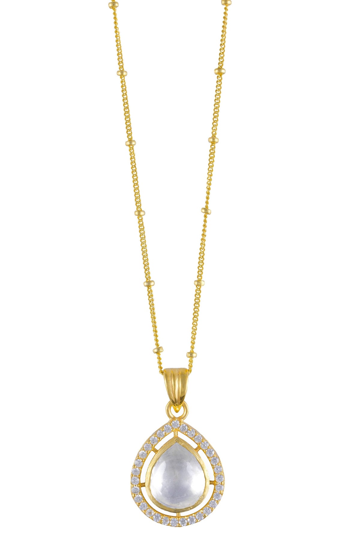 Polki Embellished Pendant Necklace 