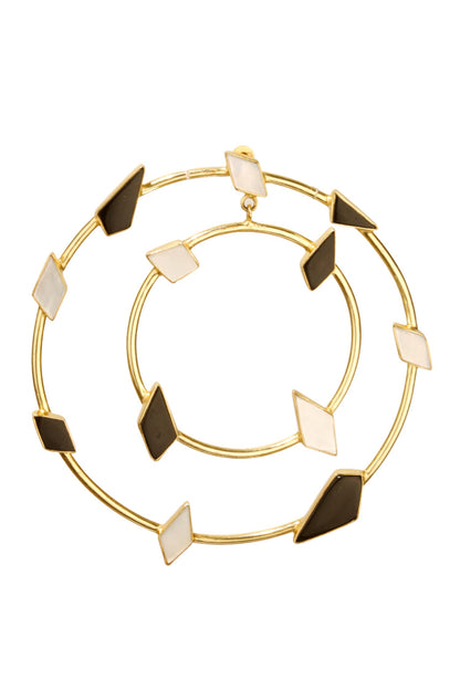 Mega Handmade Stone Hoops 