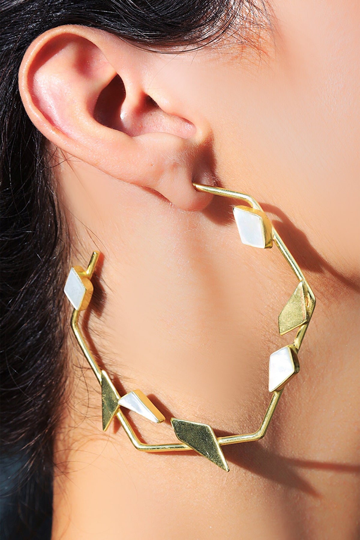 Lucid Handmade Stone Hoops 