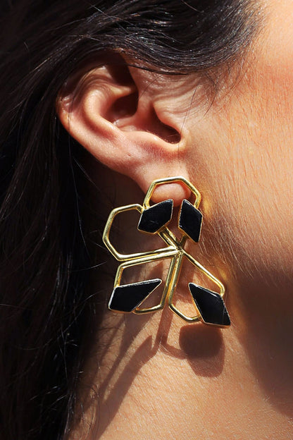 Spiffy Handmade Stone Statement Studs 