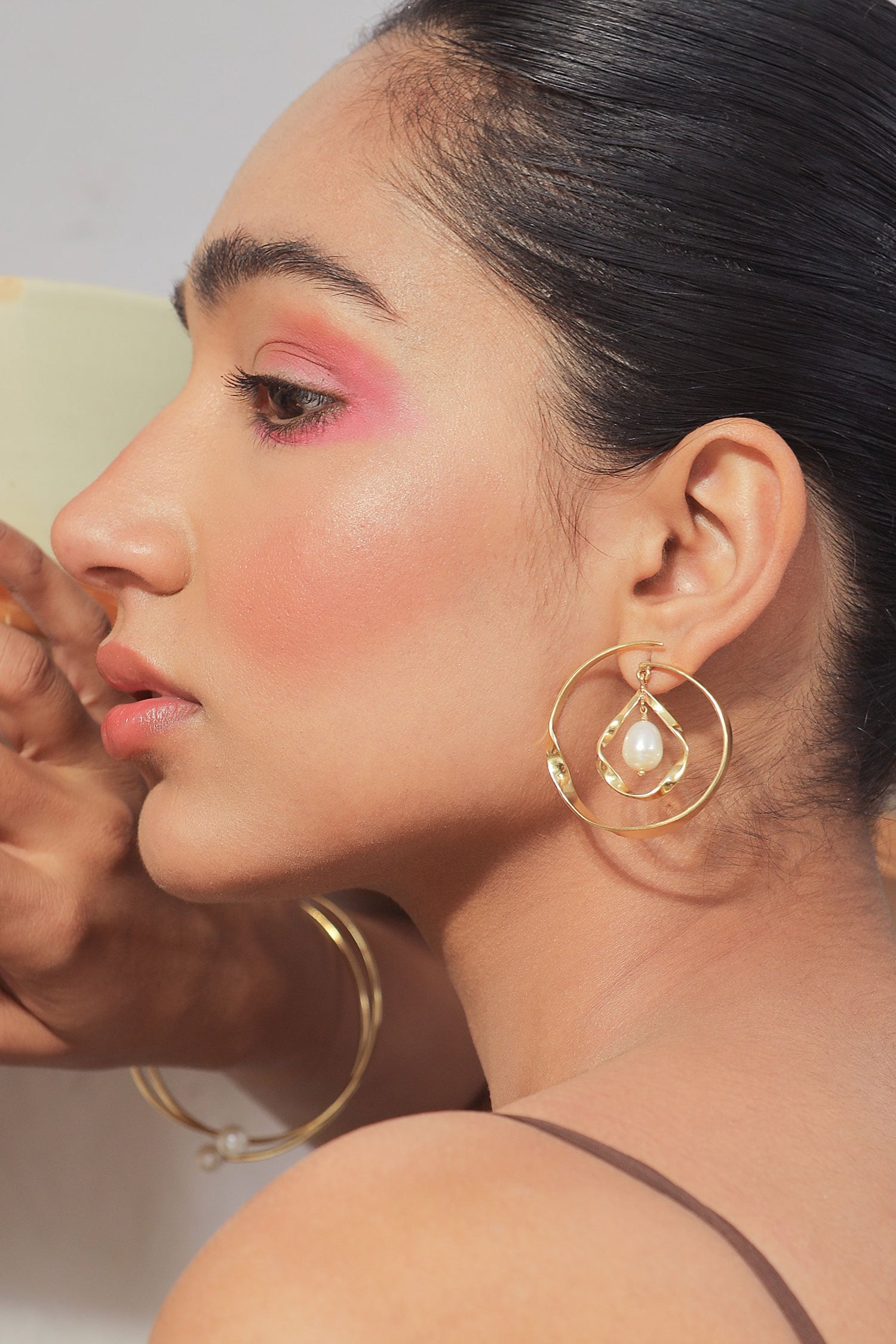 Calla Embellished Hoops 