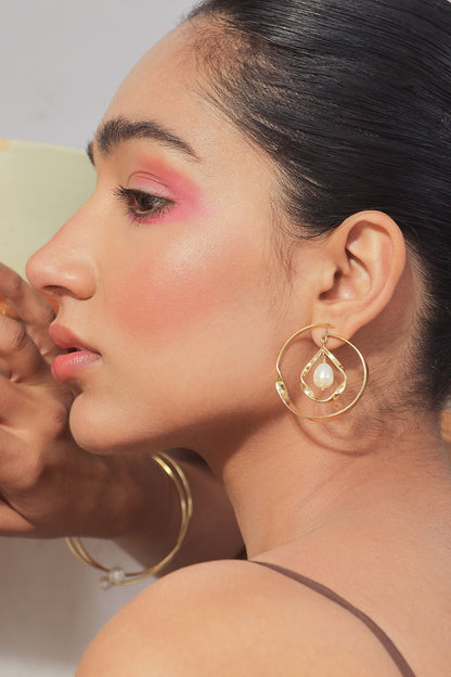 Calla Embellished Hoops 
