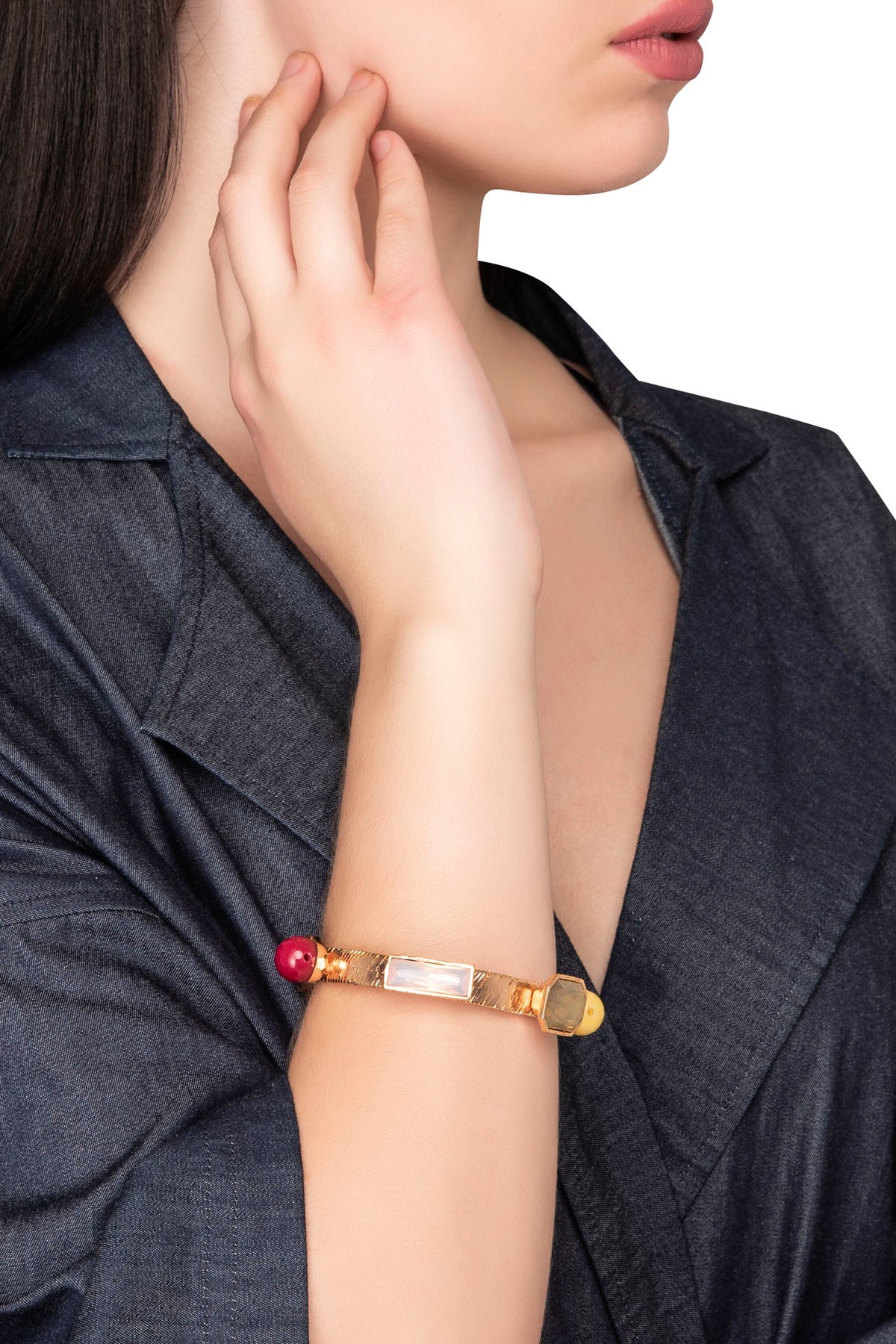 Candy Bangle with Rose Gold Plating and Swarovski Crystals