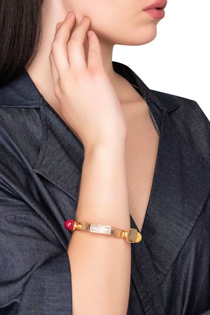Candy Bangle with Rose Gold Plating and Swarovski Crystals