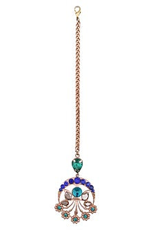 Gold Plated Peacock Maang Tikka