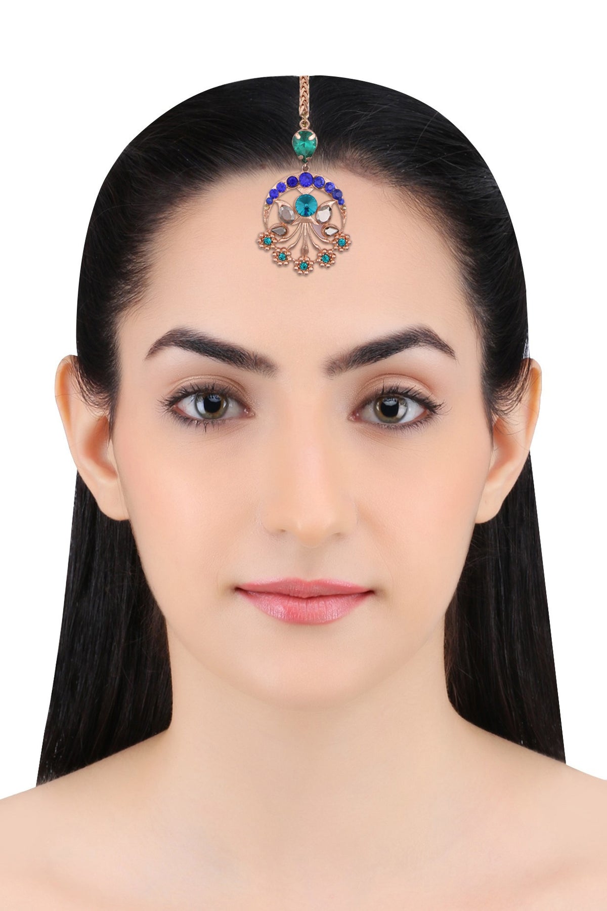 Gold Plated Peacock Maang Tikka