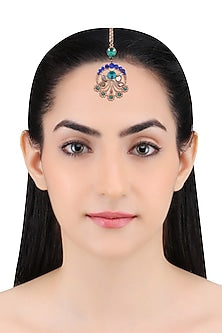 Gold Plated Peacock Maang Tikka