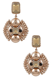 Gold Plated Trendy Flower Earrings