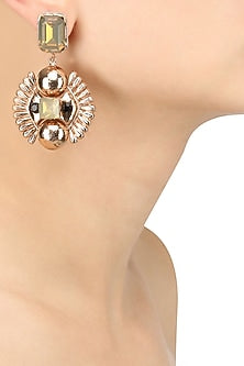 Gold Plated Trendy Flower Earrings