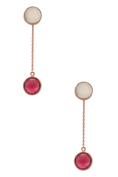 Handcrafted Tiered Stone Danglers 
