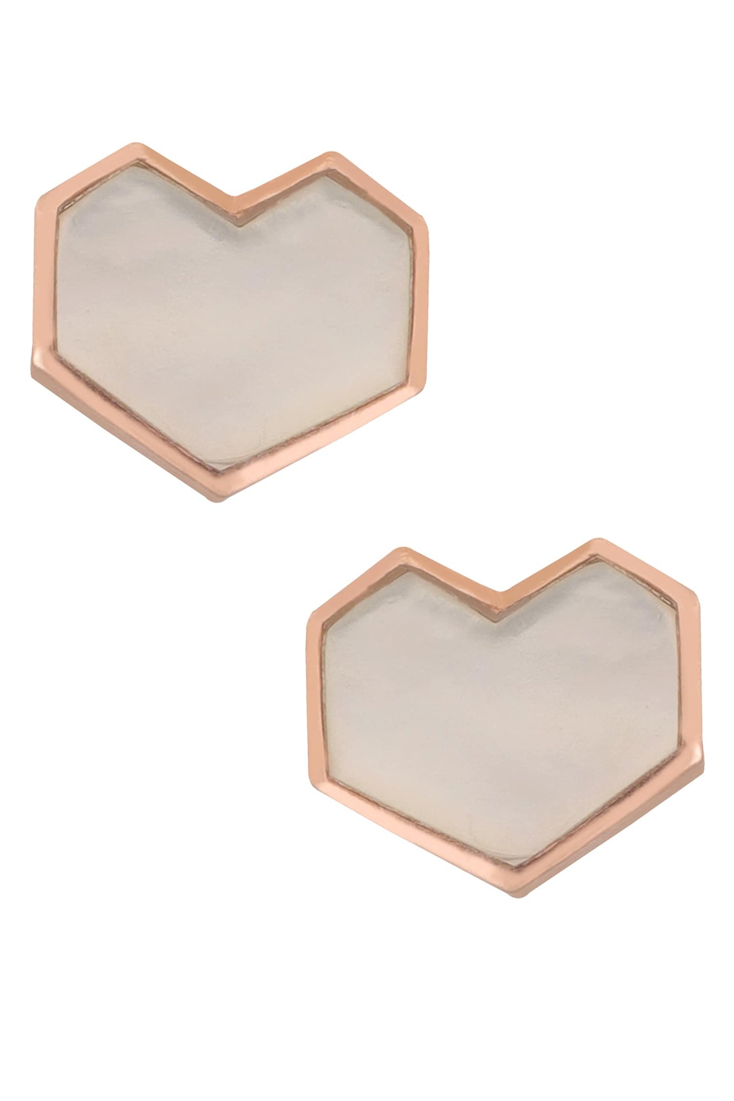 Handcrafted Heart Stud Earrings 