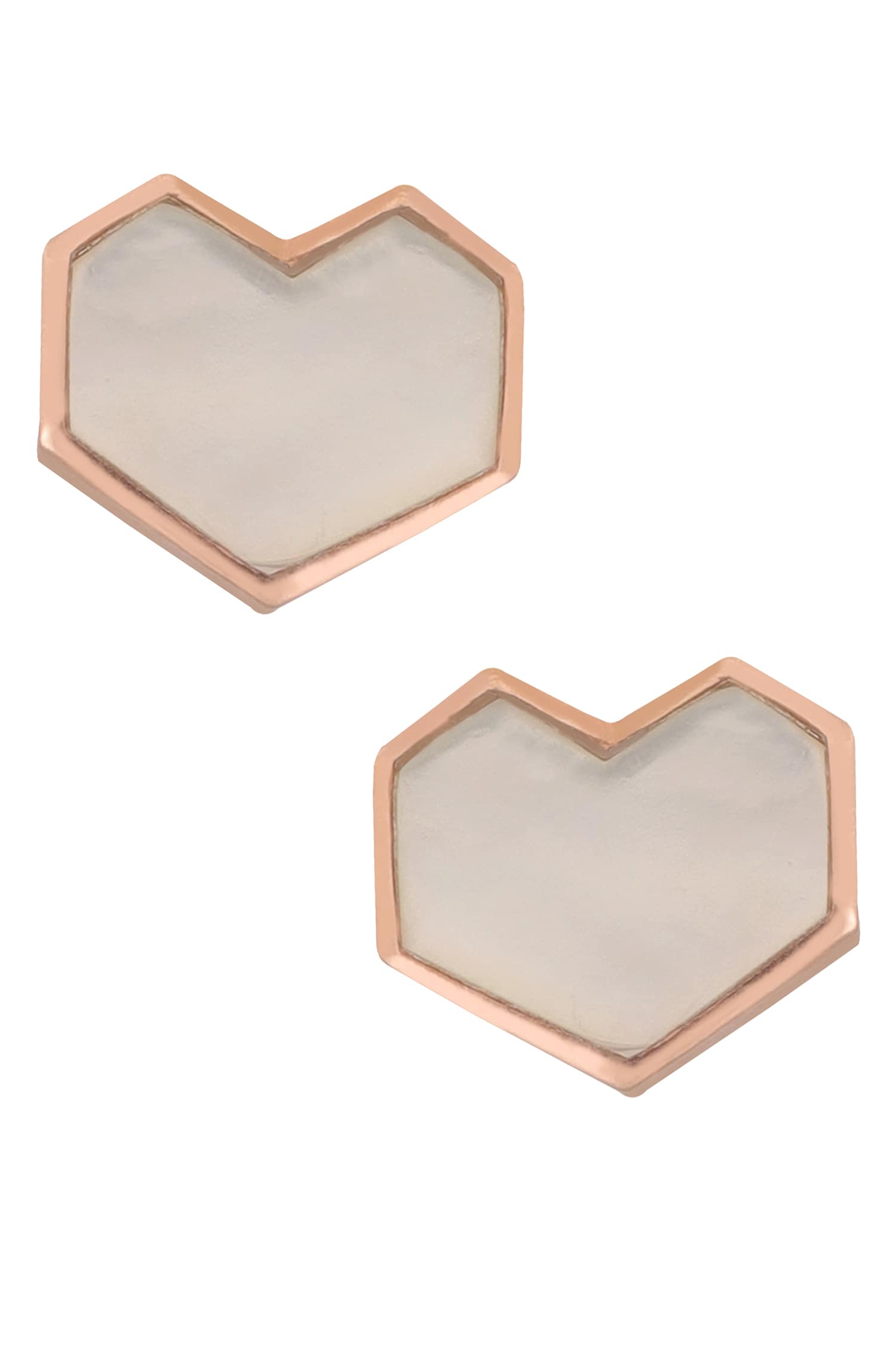 Handcrafted Heart Stud Earrings 