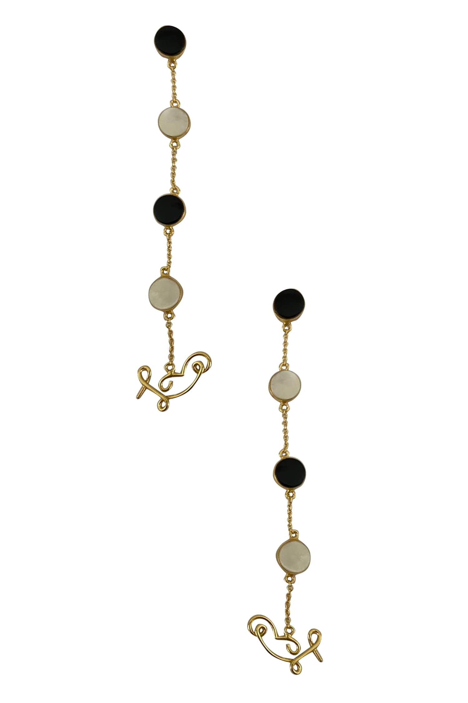 Handcrafted Tiered Stone Danglers 