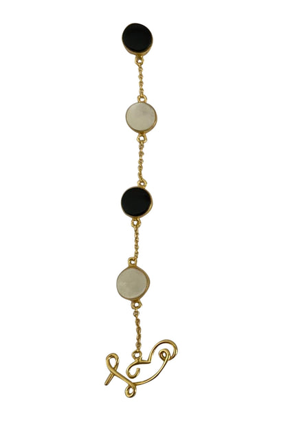 Handcrafted Tiered Stone Danglers 