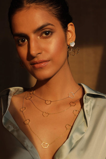 Layered Heart Necklace 