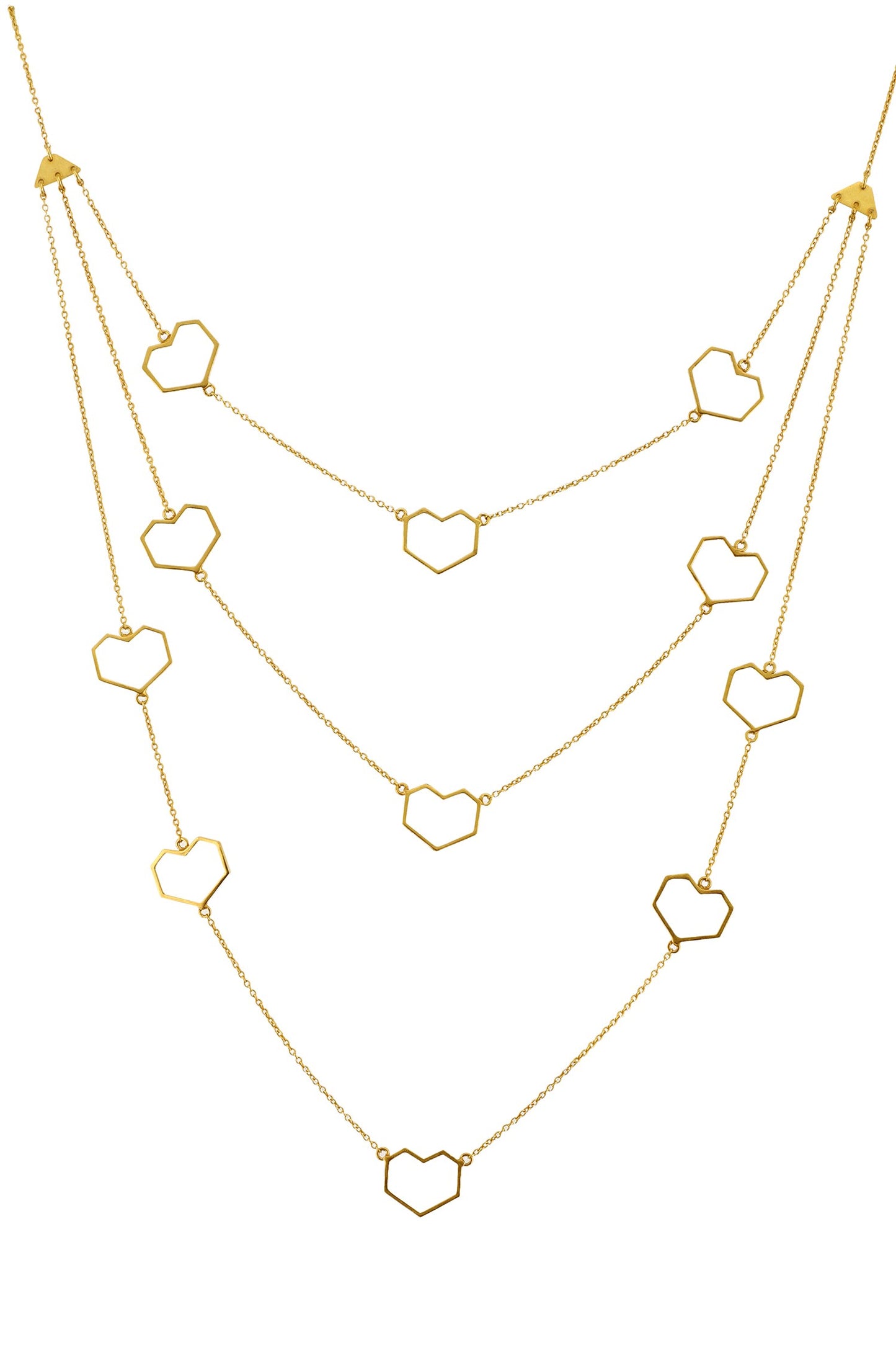  Layered Heart Necklace 