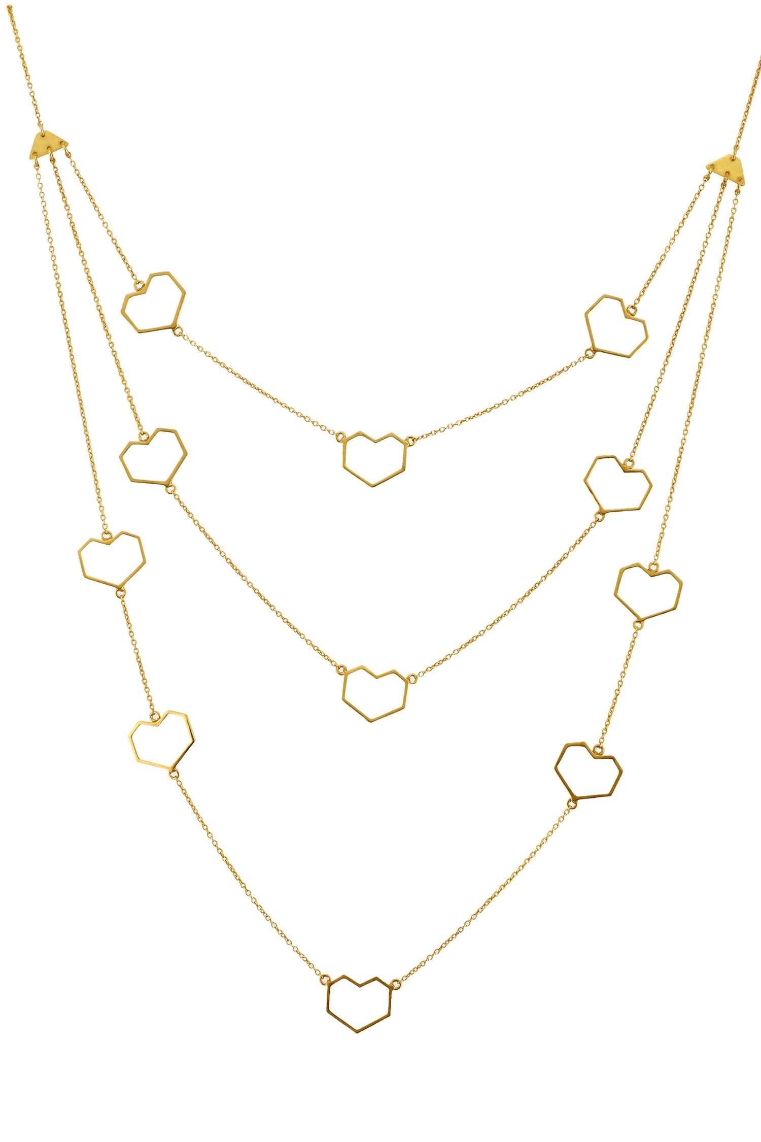  Layered Heart Necklace 