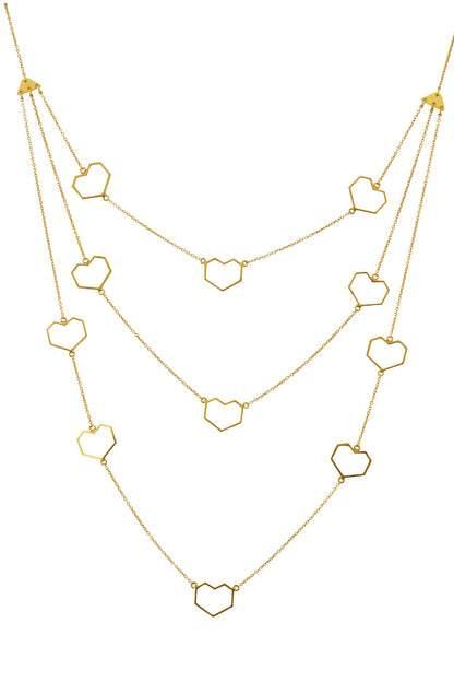 Layered Heart Necklace 