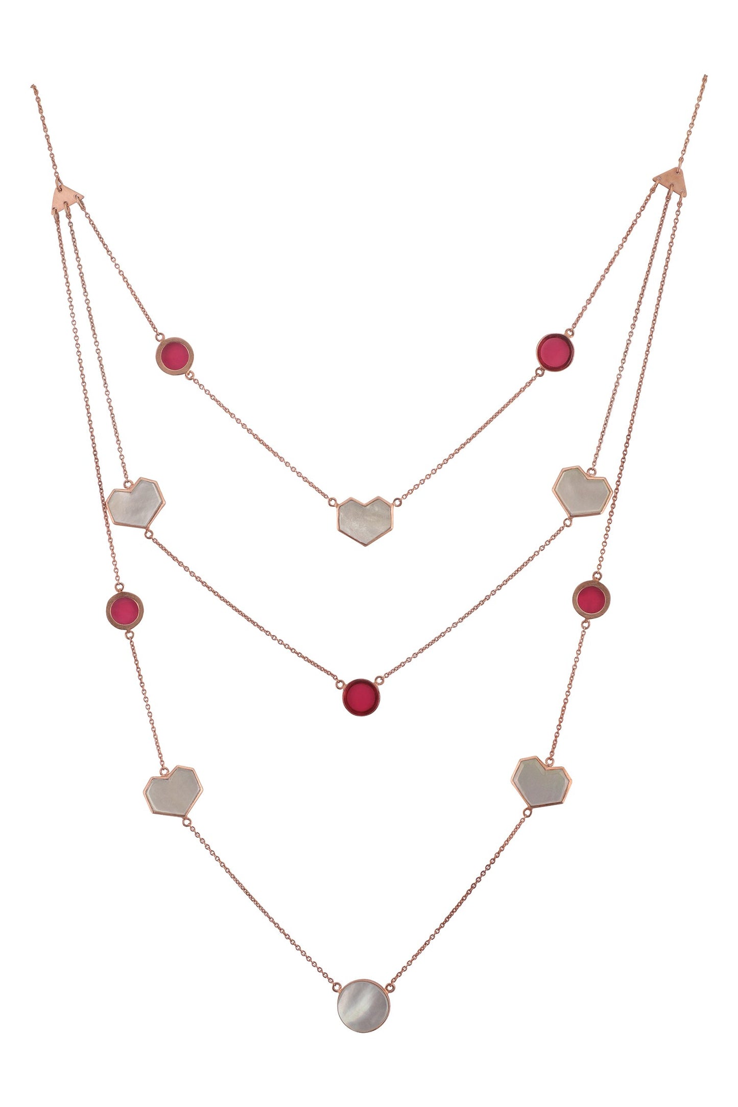  Layered Heart Necklace 