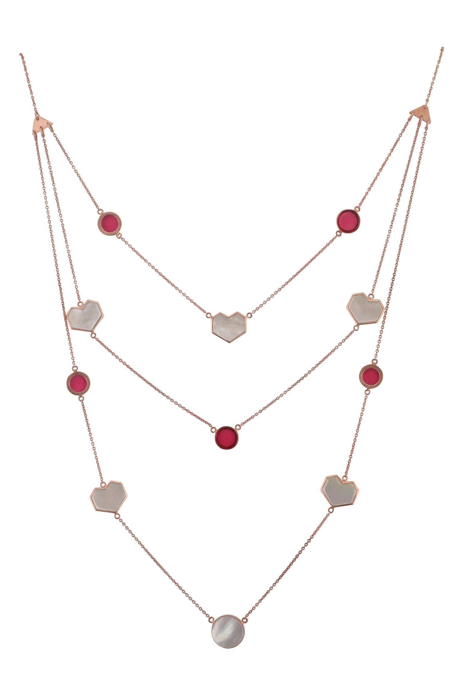  Layered Heart Necklace 