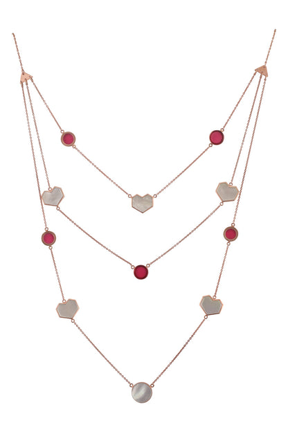  Layered Heart Necklace 