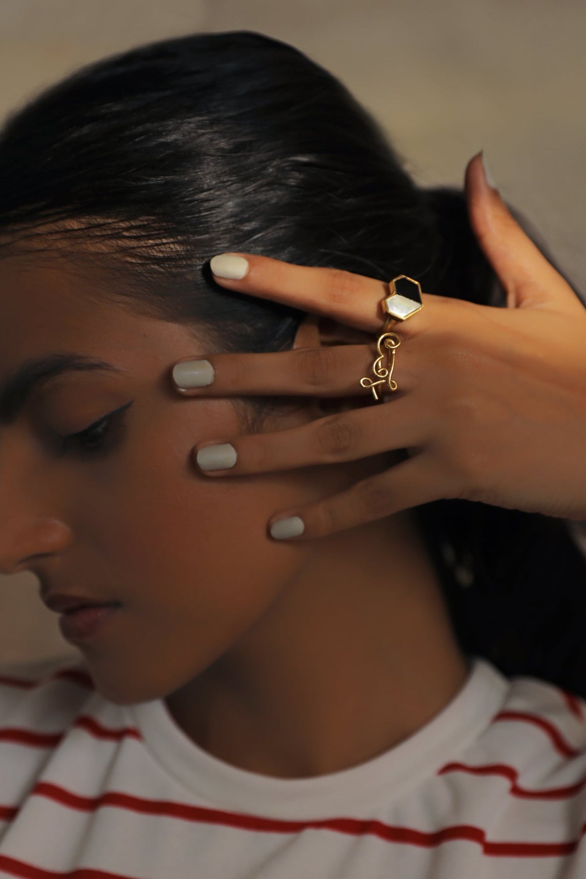 Handcrafted Stone Heart Ring 