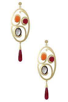 Gold Plated Empress's Radiant Swirl Earrings