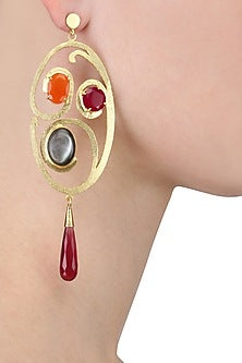 Gold Plated Empress's Radiant Swirl Earrings